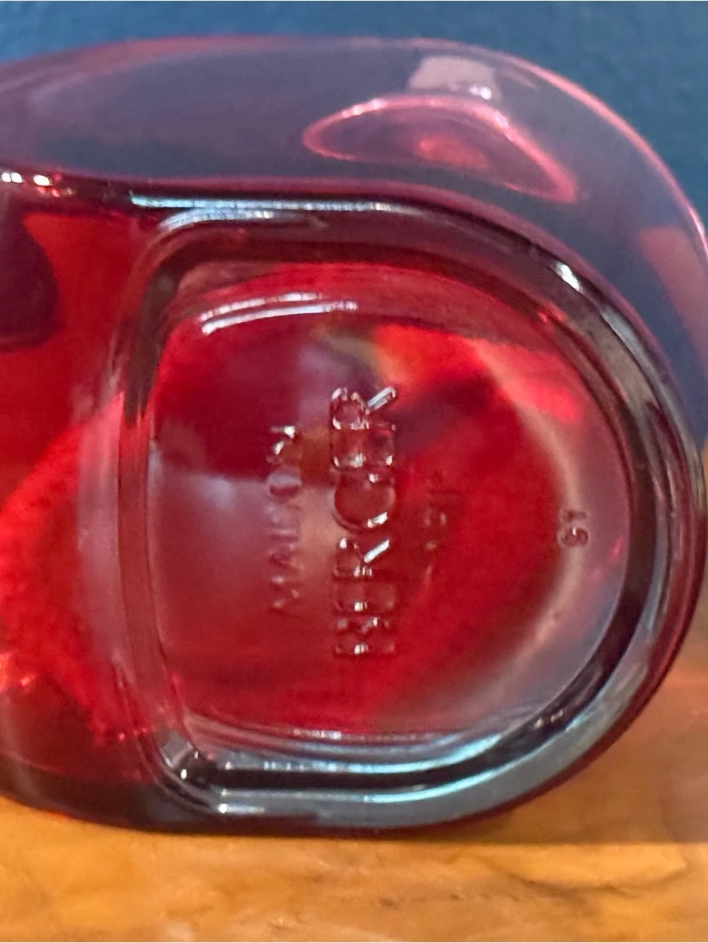 Red Hombre Glass Maison Lampe Berger Lamp As Is